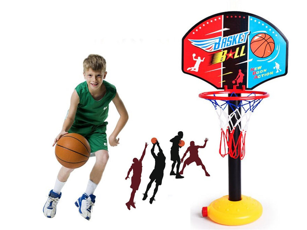 Basketball Hoop Adjustable Stand With Ball