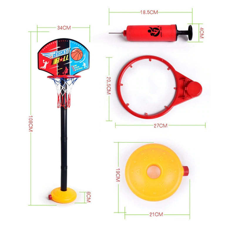 Basketball Hoop Adjustable Stand With Ball