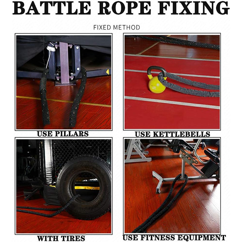 Basics Exercise Rope,Battling Rope, Combat Rope, Fitness Rope, Training  Rope, Undulation Rope for Fit Training, Home Gym & Fitness Exercises. 
