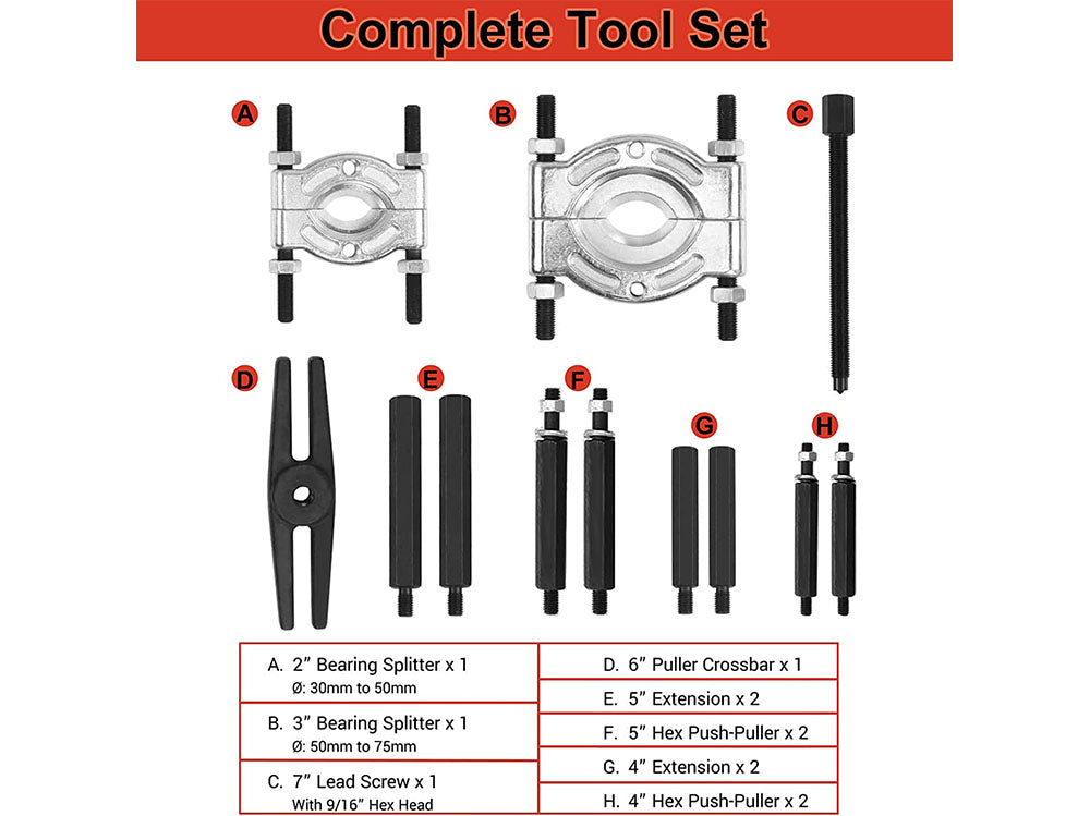 Bearing Extractor 12PCS