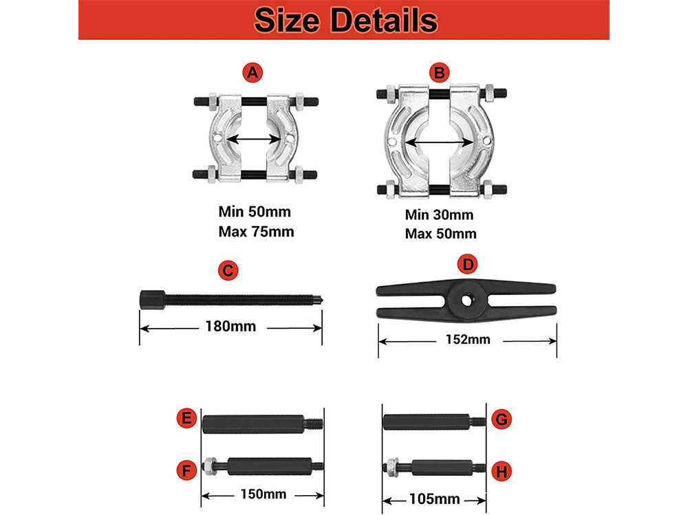 Bearing Extractor 12PCS