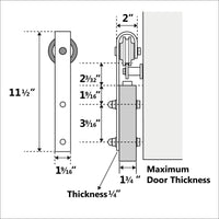 Thumbnail for Barn Door Hardware System for Sliding Door 2M