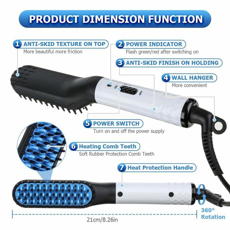 Beard Straightener Heated Comb