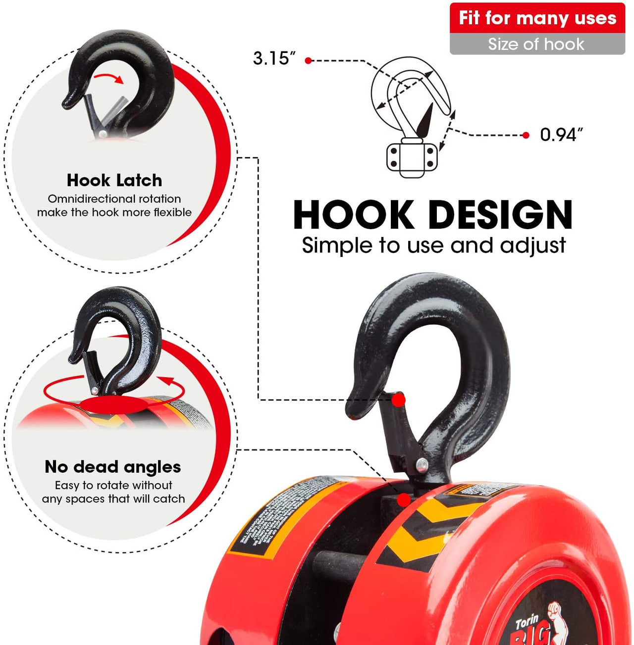 Chain Block & Tackle Hoist 1T 3M - Homyspire NZ