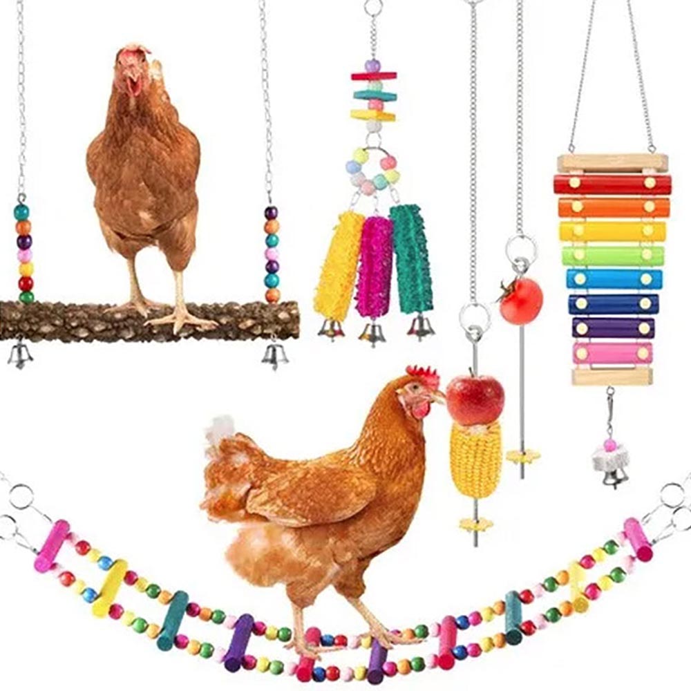 Chicken Swing Ladder Chicken Hanging Feeder