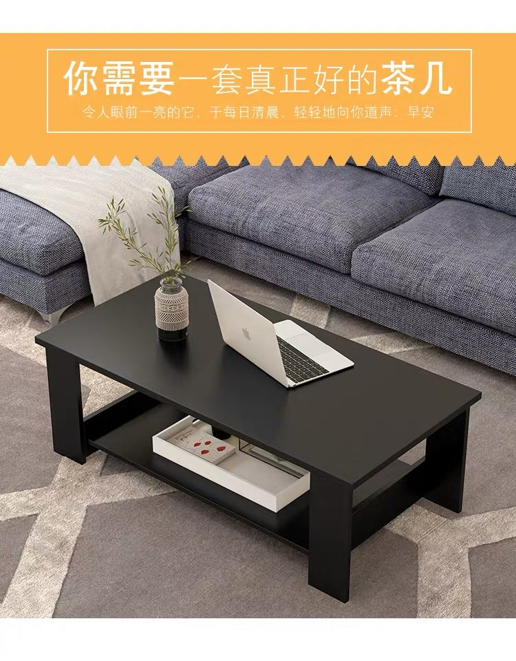 Coffee Table Modern 80cm Black - Homyspire NZ