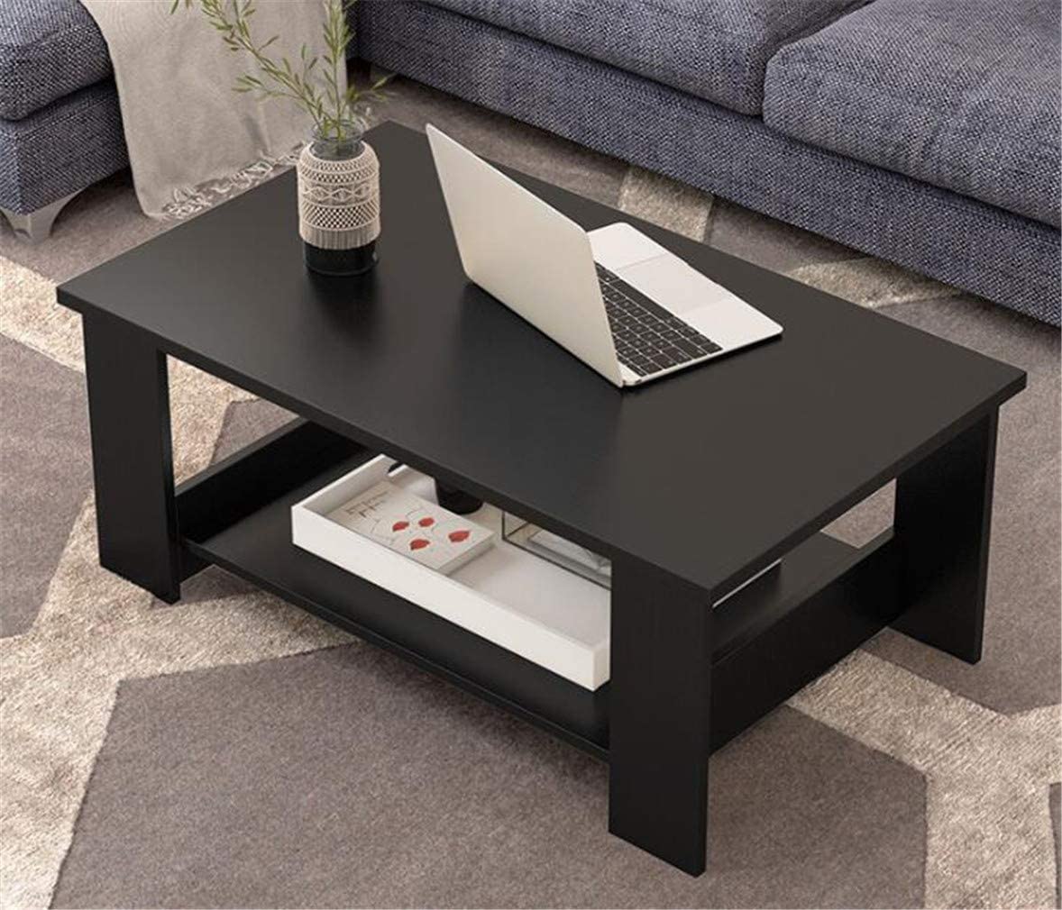 Coffee Table Modern 80cm Black - Homyspire NZ