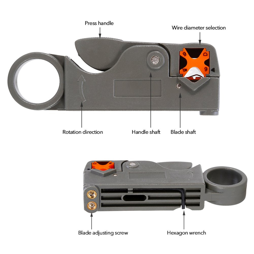 Tool Coax Rg59 Rg6 F Connector Fitting Crimper Cable Kit