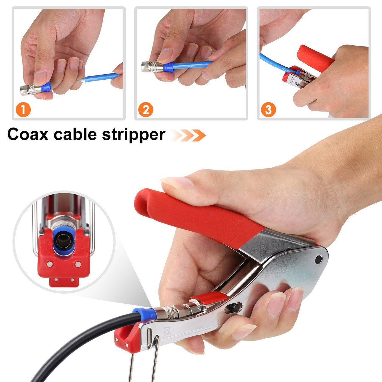 Tool Coax Rg59 Rg6 F Connector Fitting Crimper Cable Kit