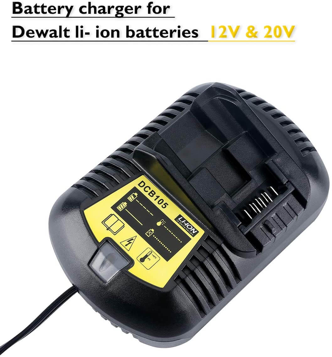 Battery Charger for Dewalt Dcb105 12V - 20V Replacement