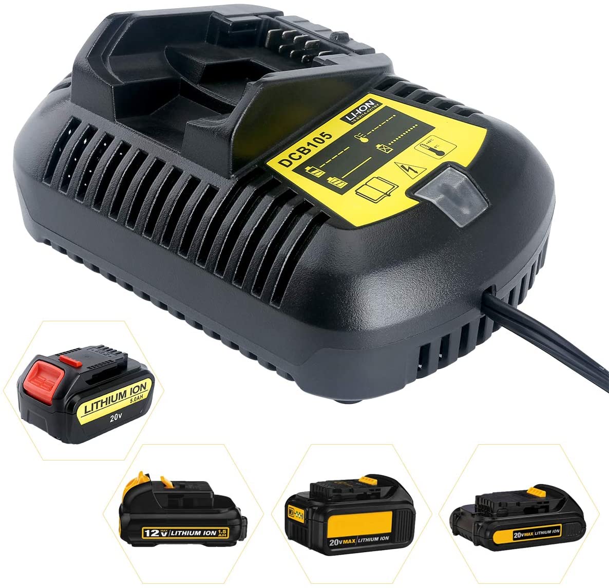 Dewalt battery charger DCB105 Battery 3000mAh Replacement