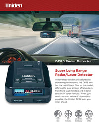 Thumbnail for Uniden DFR8 Super Long Range Laser and Radar Detection