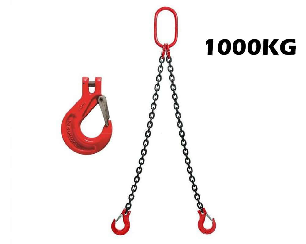 2 Leg Lifting Chain 1 Meter 1000Kg Capacity