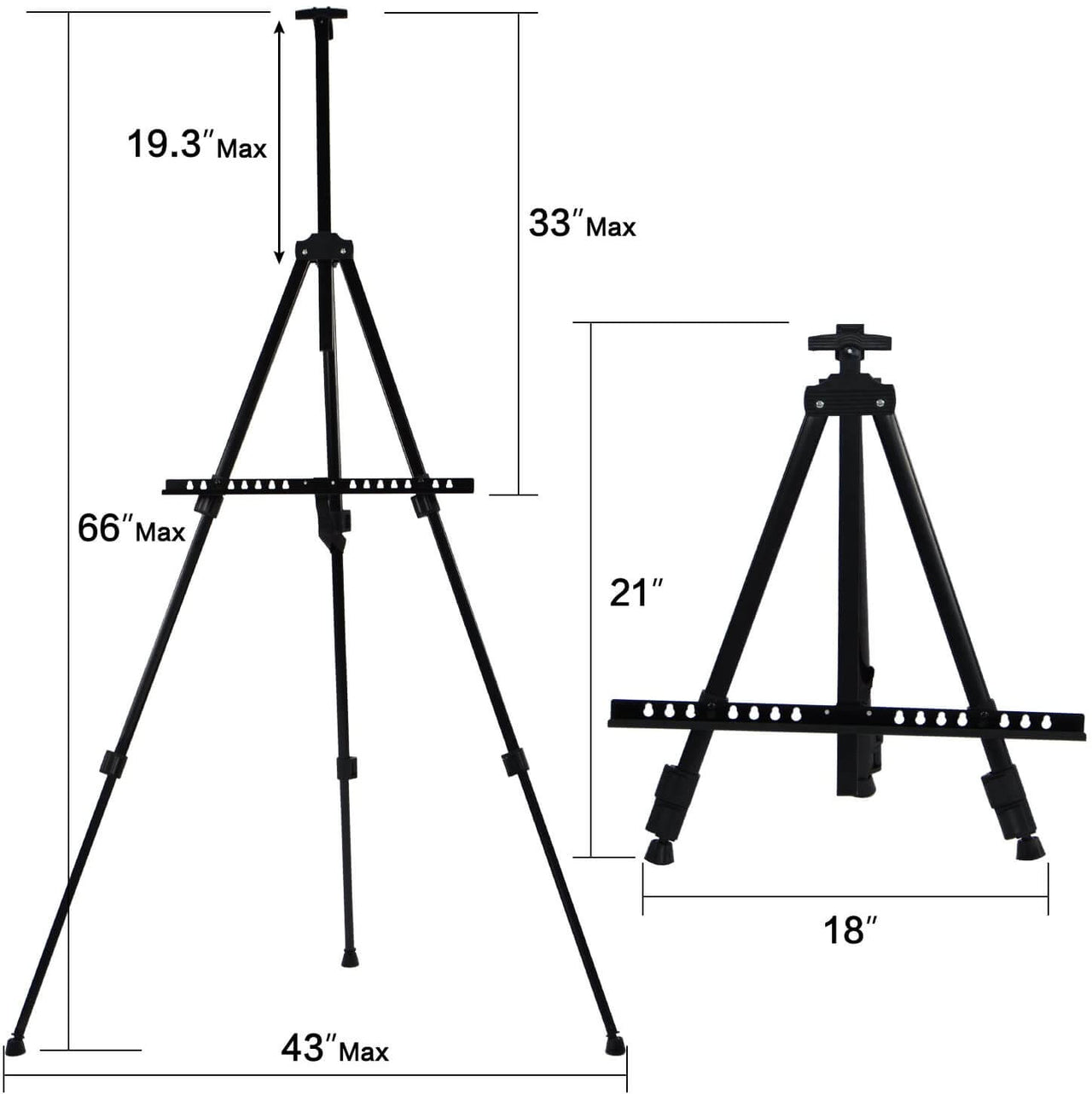 Art Easel Aluminum Metal Tripod