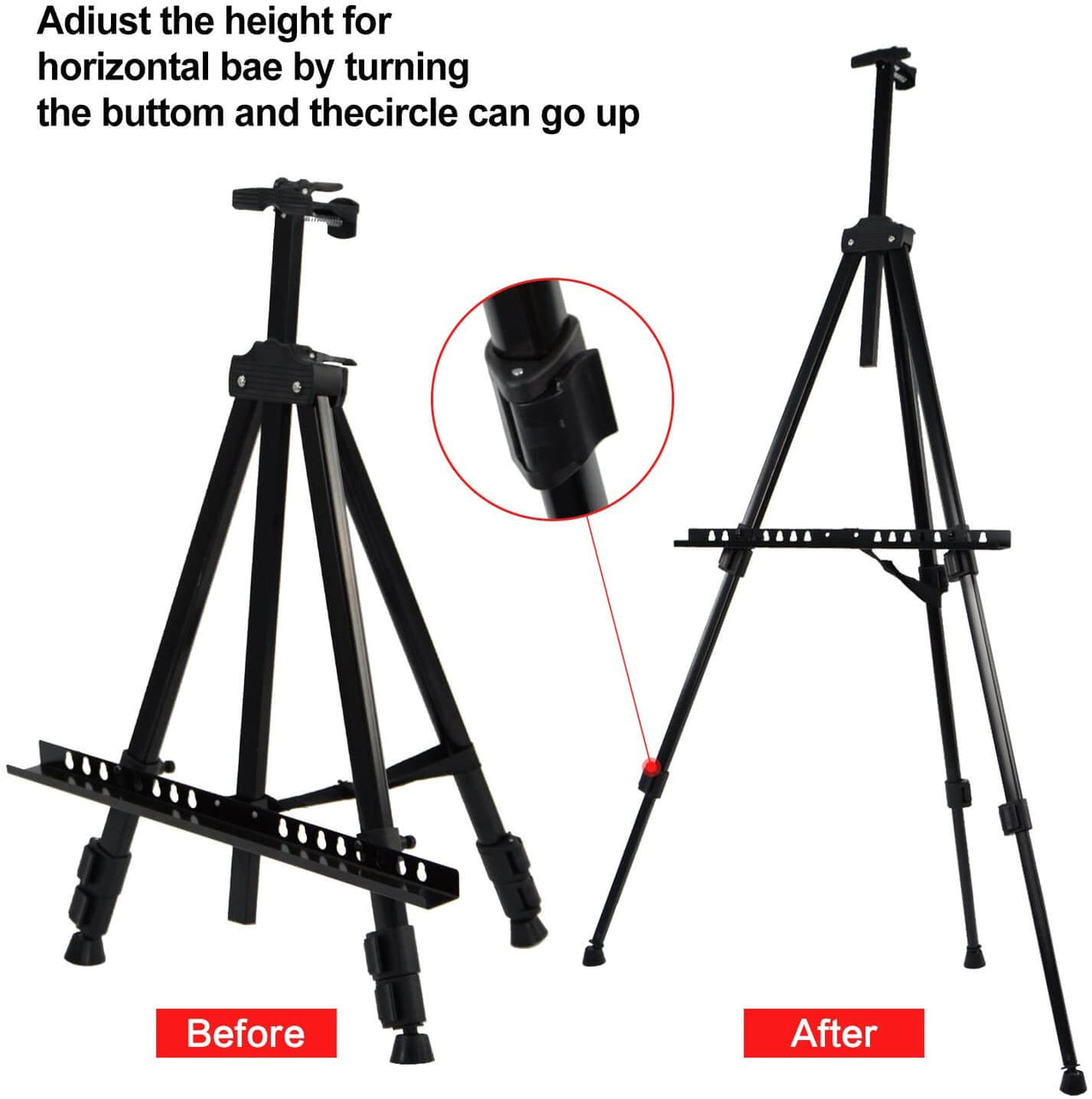 Art Easel Aluminum Metal Tripod