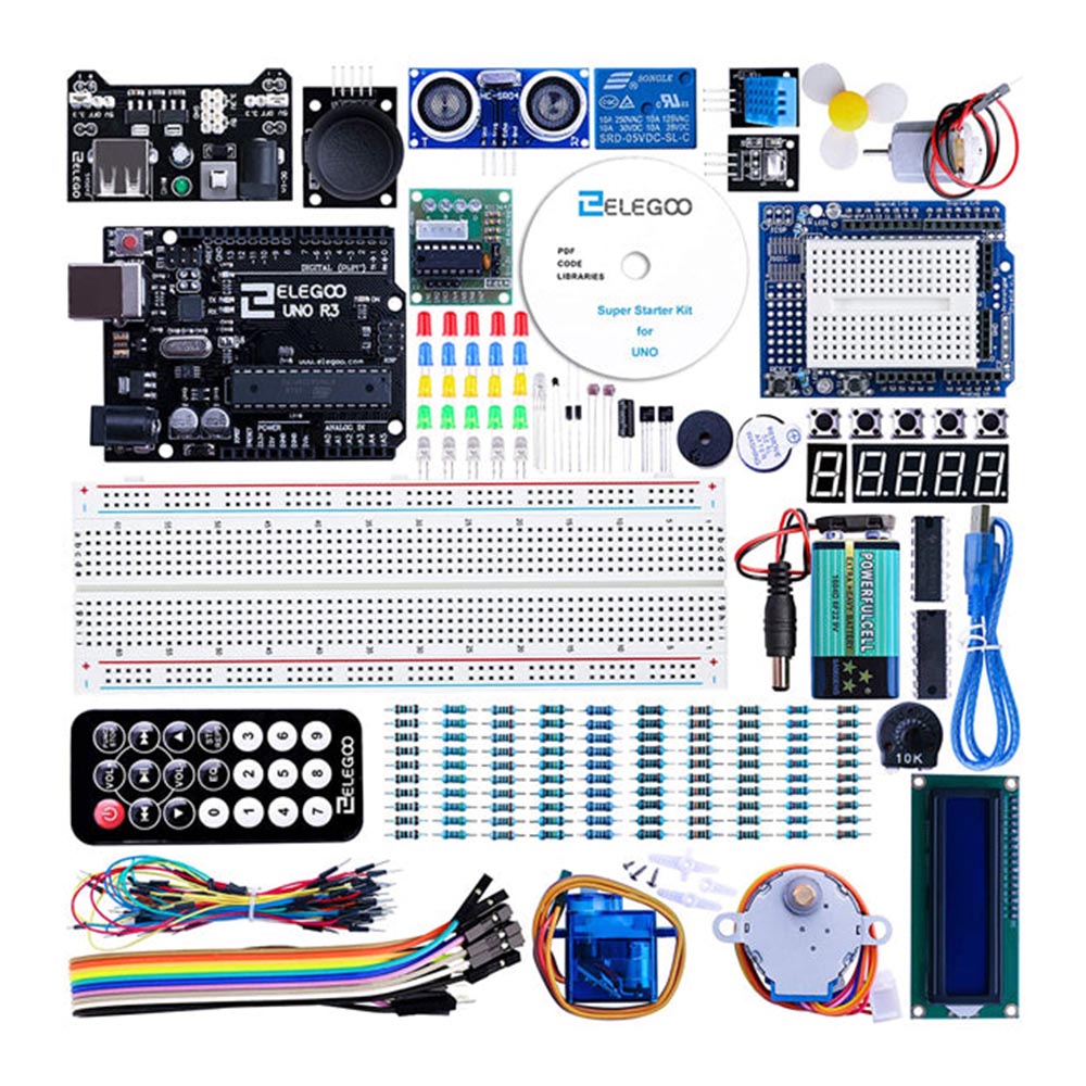 UNO Project Super Starter Kit with Tutorial and UNO R3 Compatible Arduino IDE - Homyspire NZ