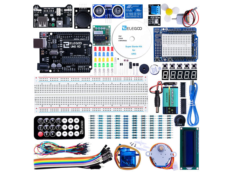 UNO Project Super Starter Kit with Tutorial and UNO R3 Compatible Arduino IDE - Homyspire NZ