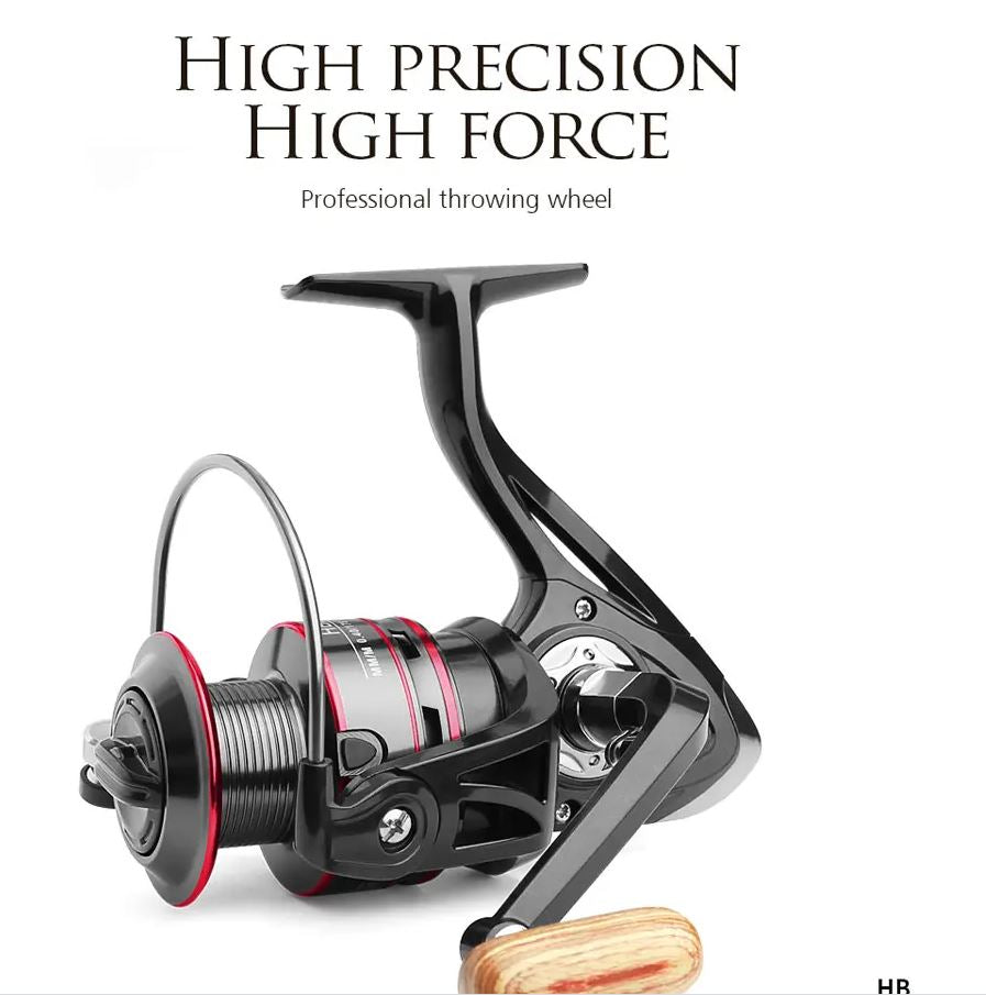 Fishing Reel 8KG Pike Black Red Spinning Reel