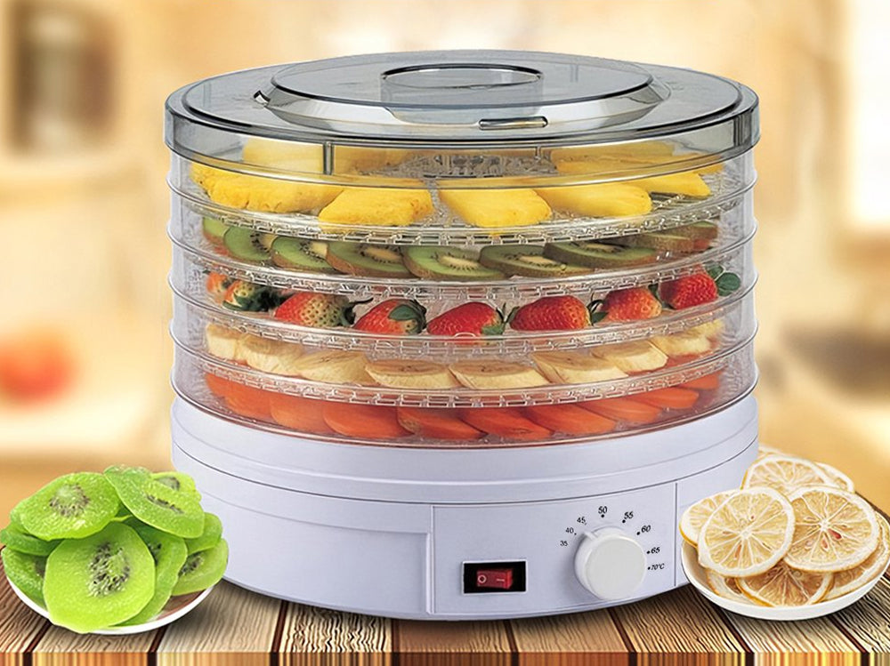 5-Layer Portable Electric Food Dehydrator Machine with Adjustable Thermostat