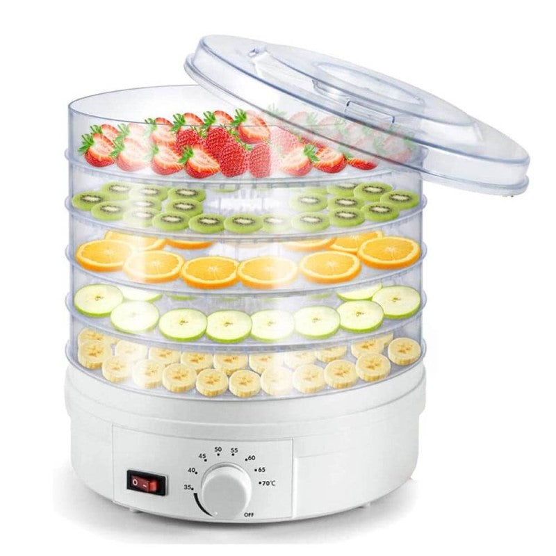 5-Layer Portable Electric Food Dehydrator Machine with Adjustable Thermostat