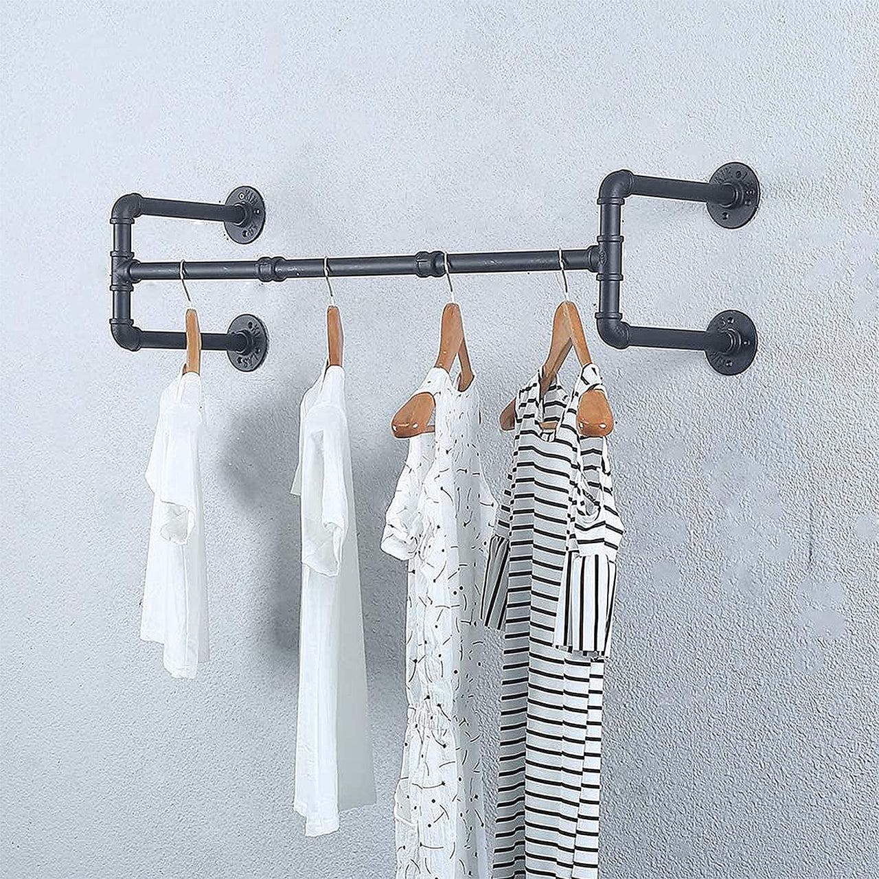 Pipe Wall Mounted Garment Rack