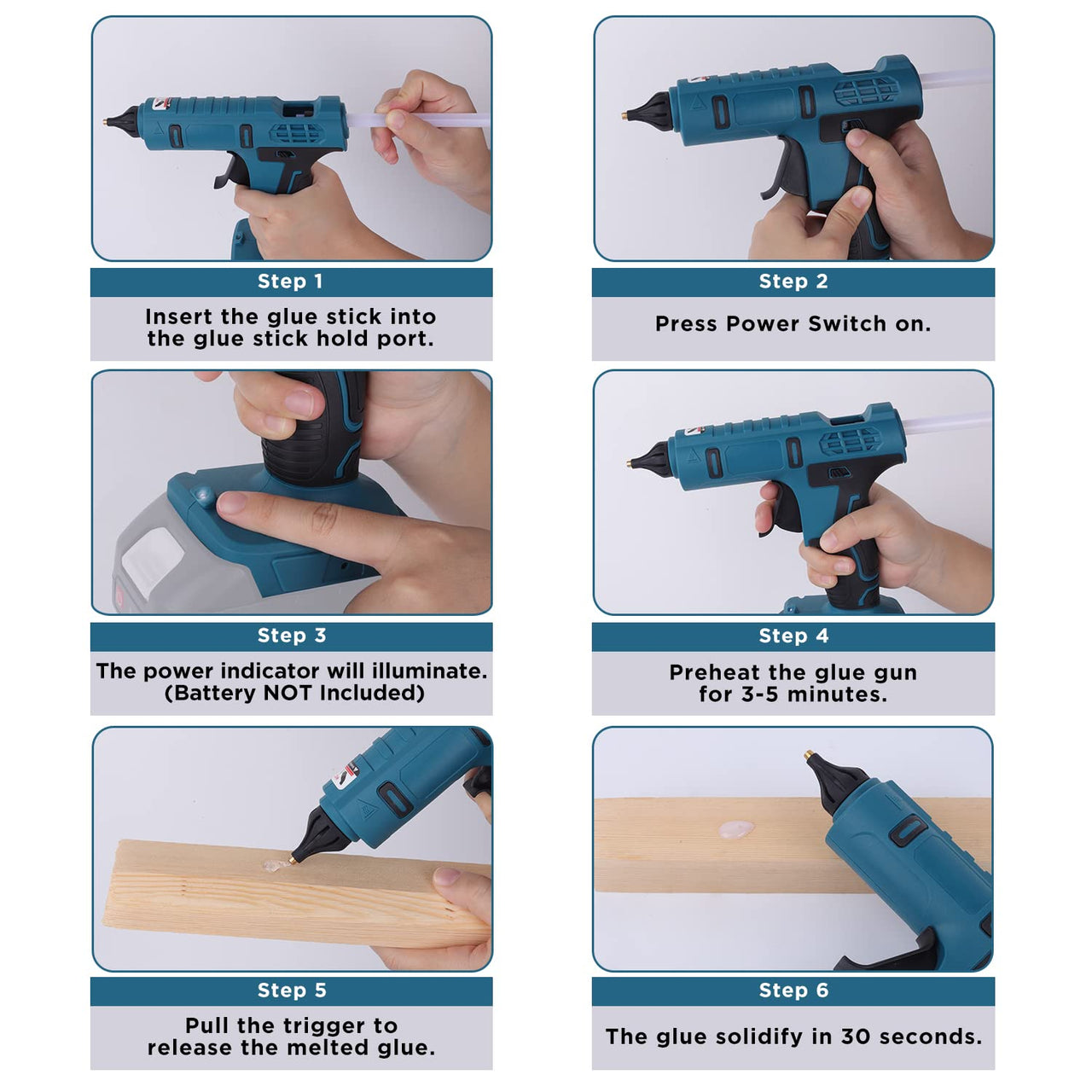 18V Battery Hot Glue Gun