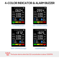 Thumbnail for Portable Air Quality Detector,Indoor CO2 Digital Meter 5 in 1 Tester for CO2, Formaldehyde, TVOC, Temperature, Humidity