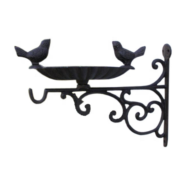 Cast Iron Rustic Brown Two Birds Bath