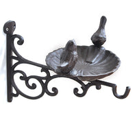 Thumbnail for Cast Iron Rustic Brown Two Birds Bath