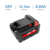 Thumbnail for Aftermarket Milwaukee M18 18V 6.0Ah Battery