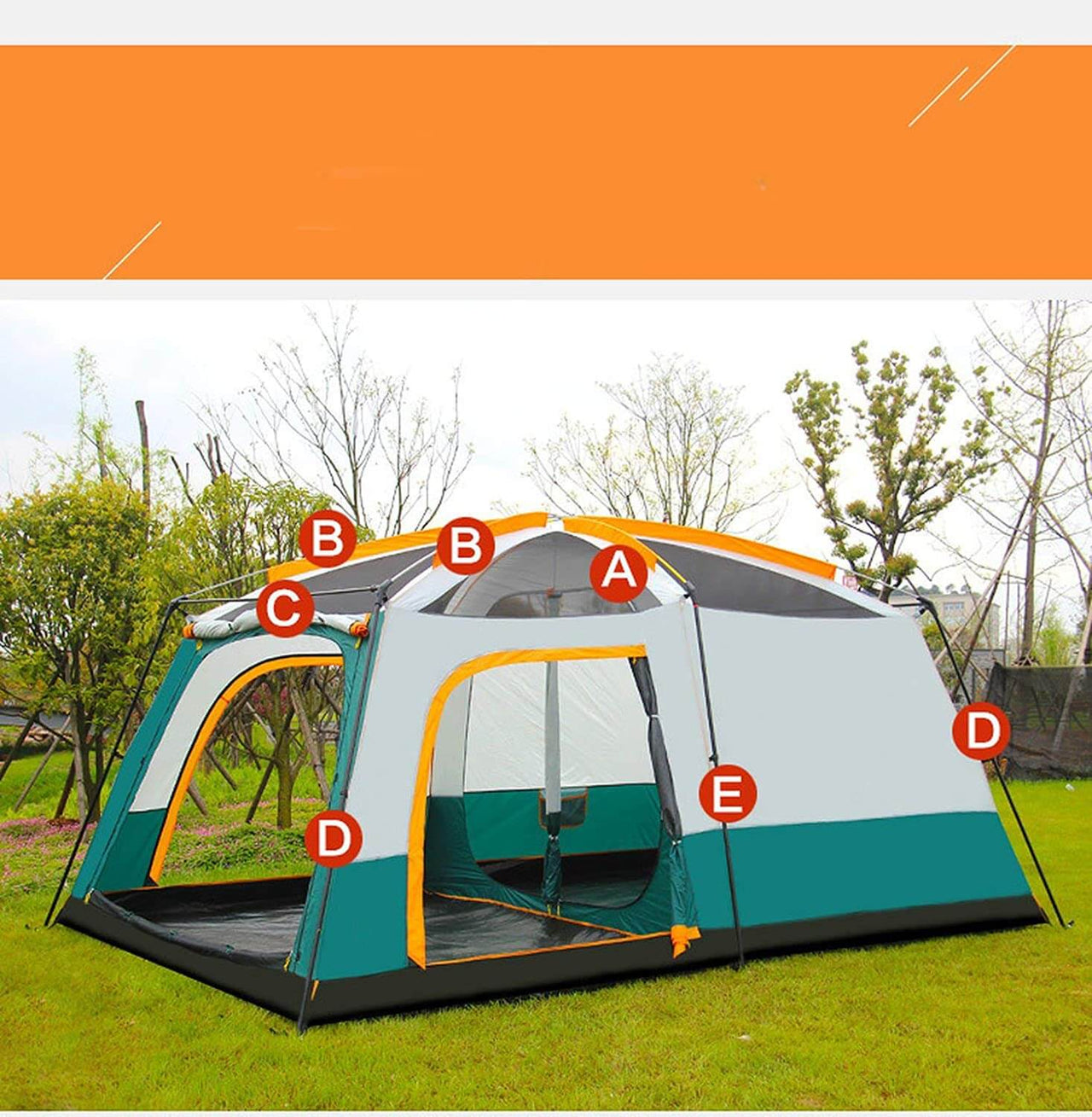 Camping Tent 4 - 6 persons Family Tent - The Shopsite