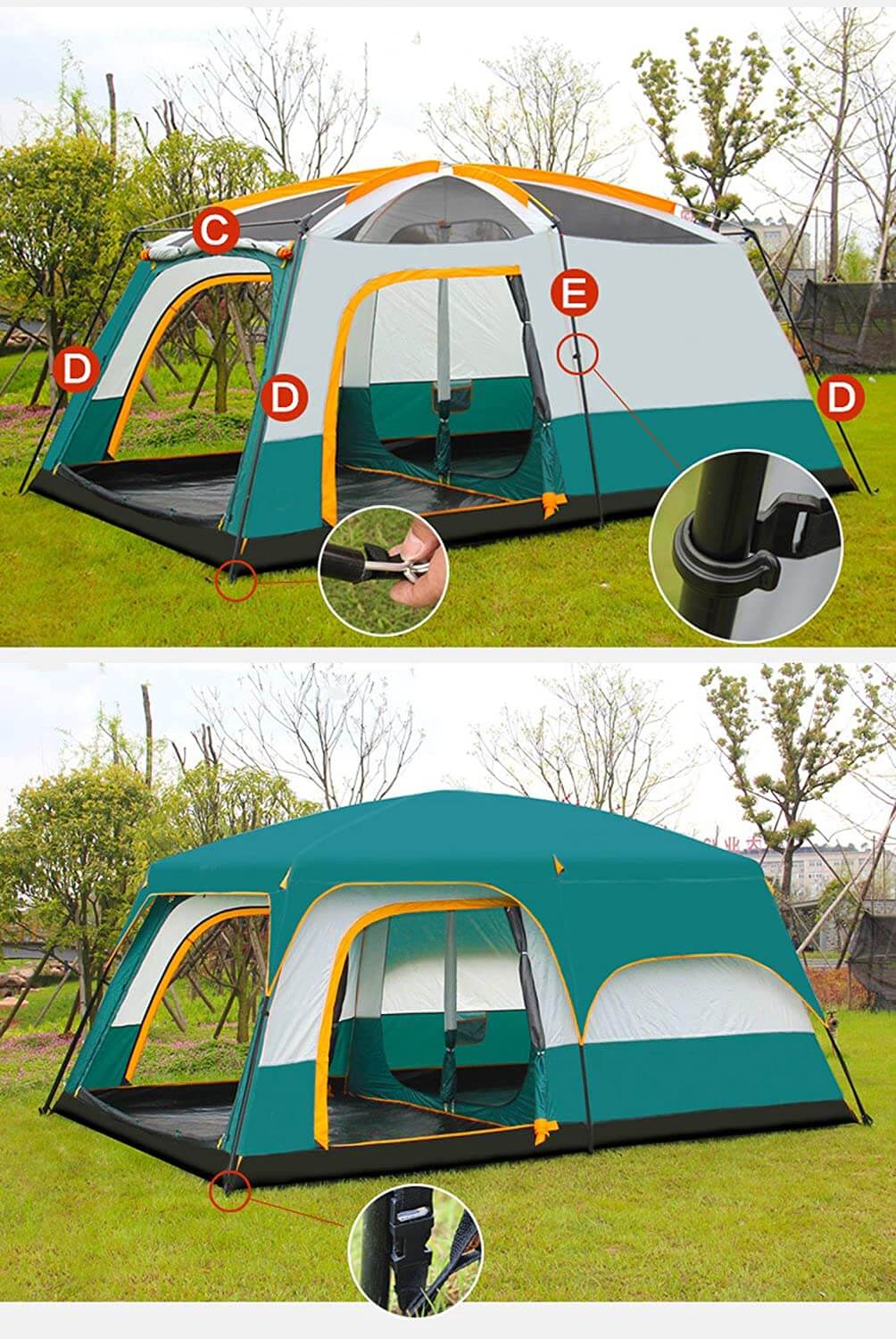 Camping Tent 4 - 6 persons Family Tent - The Shopsite