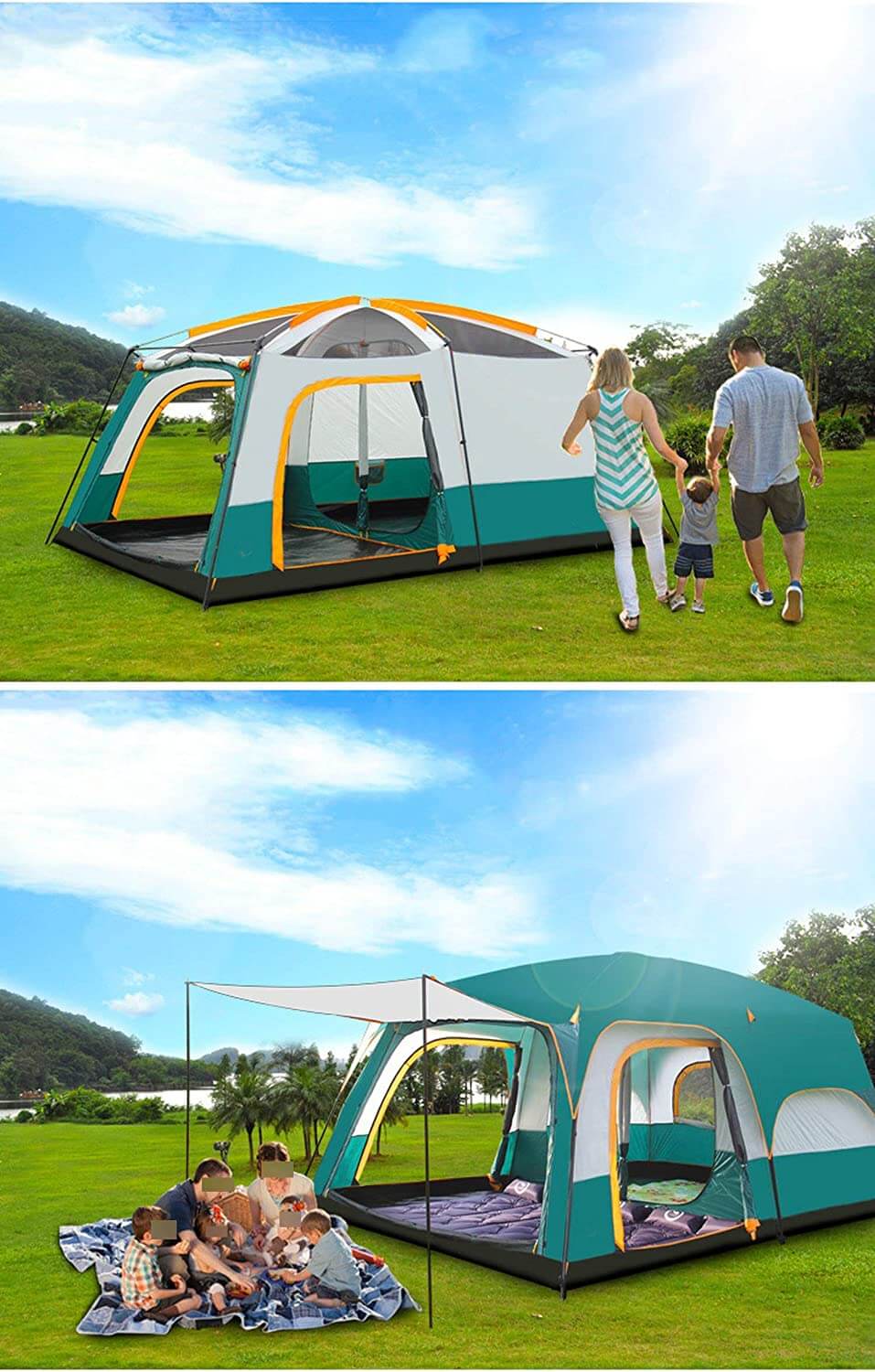 Camping Tent 4 - 6 persons Family Tent - The Shopsite