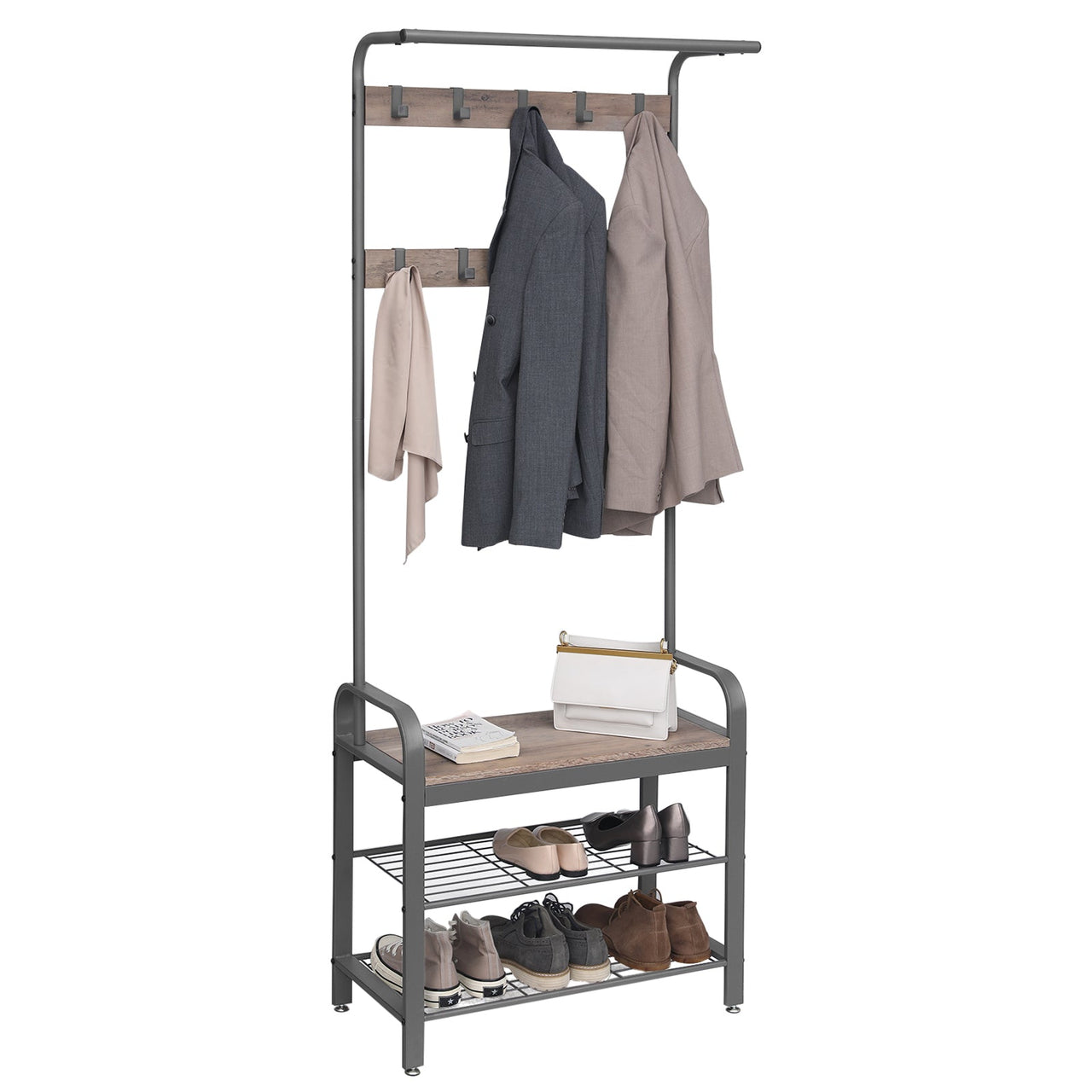 VASAGLE Clothes Garment Rack Hanger Organizer Coat Rack