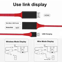 Thumbnail for New 2 in 1 Cast  Phone to HDTV Cable Wireless Display Dongle WIFI HDMI Cable