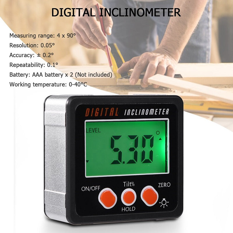 Digital Protractor Inclinometer Angle Finder