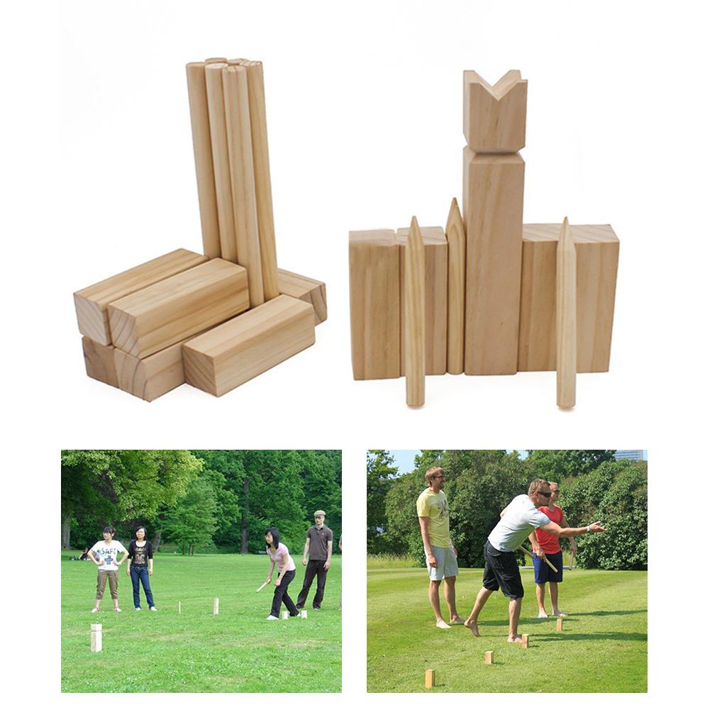 Outdoor Lawn Kubb Game Set