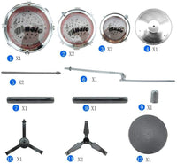 Thumbnail for Jazz Rock Drum Set Kids Toys Drums Cymbal Stool Sticks Black - Homyspire NZ