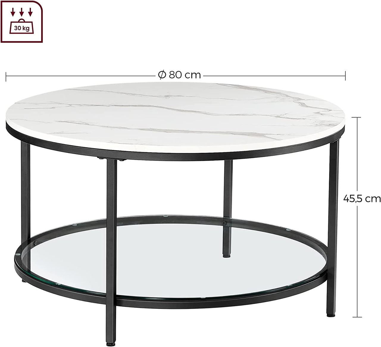 Coffee Table for Living Room by VASAGLE | Side Table