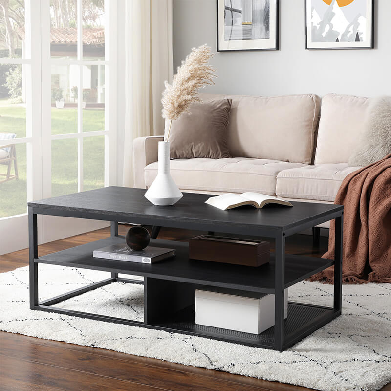 VASAGLE COFFEE TABLE - Sleek Black Design