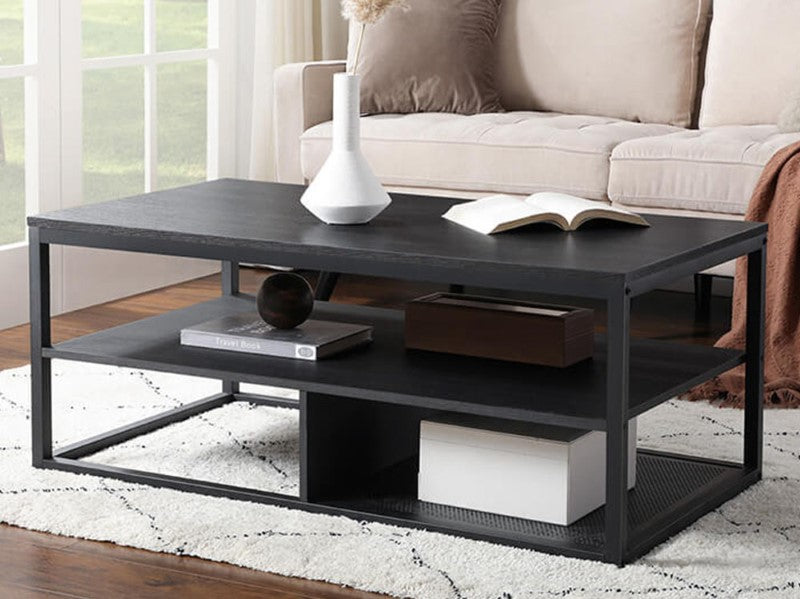 VASAGLE COFFEE TABLE - Sleek Black Design