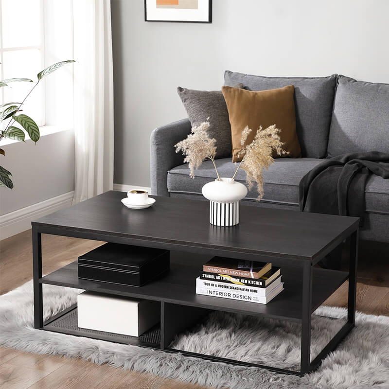 VASAGLE COFFEE TABLE - Sleek Black Design