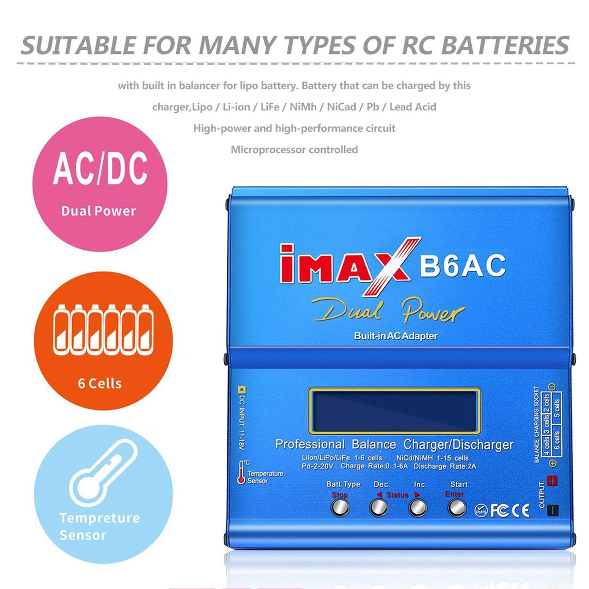 Lipo Battery Charger Imax B6Ac Balance Charger