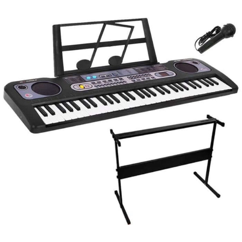 Keyboard Piano with Microphone & Music Stand and Piano Stand - Homyspire NZ