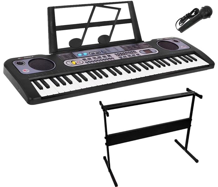 Keyboard Piano with Microphone & Music Stand and Piano Stand - Homyspire NZ