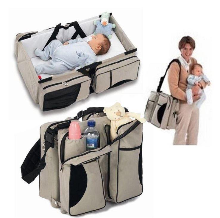 3 in 1 Nappy Bag Diaper Bag Travel Bassinet Nappy Changing Station Carrycot Baby Bed