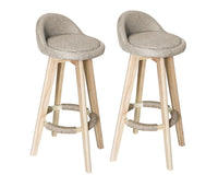 Thumbnail for Bar Stools Chair 360 Degree Swivel Beige