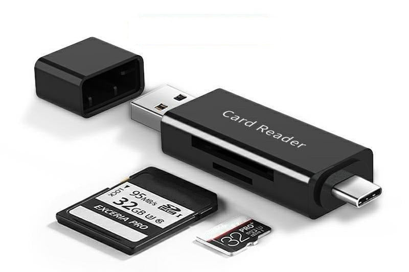 3 in 1 USB-C SD & Micro SD Memory Card Reader