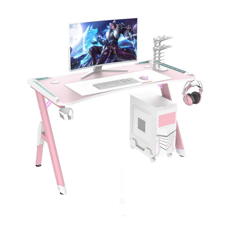 Gaming Desk Office Desk Table 140CM PINK RGB