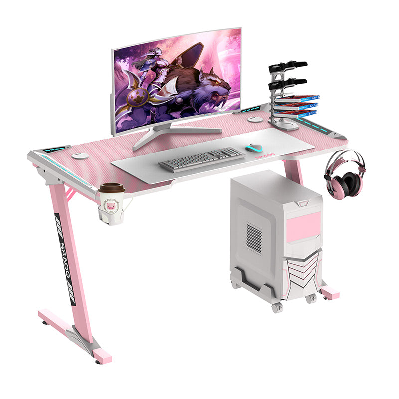 Gaming Desk Office Desk Table 120CM PINK RGB